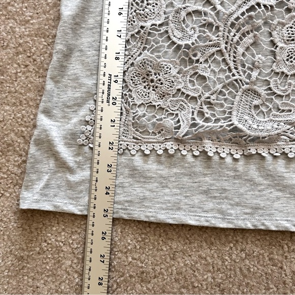Sundance Lace Traditions Gray Crochet Top - Picture 8 of 8